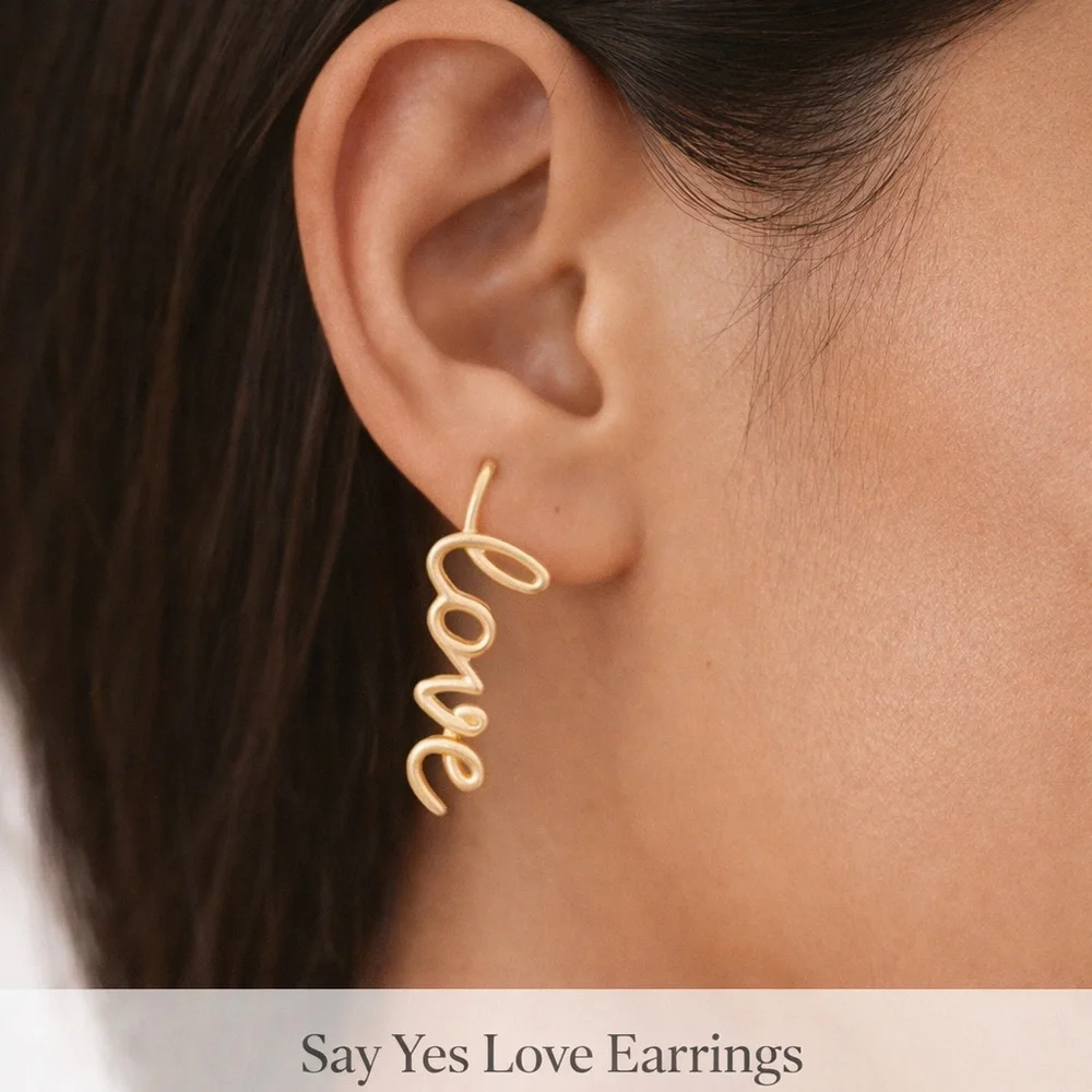 Kate Spade Say Yes Love Earrings - Picture 1 of 1